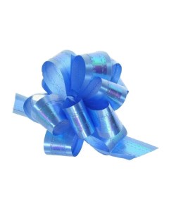 Бант шар МС 3839 подарочный перламутр с тиснением цвет голубой Nobrand