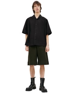 Хлопковая рубашка с коротким рукавом Jil sander