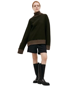 Комбинированный свитер с молнией на воротнике Jil sander