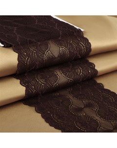 Кружевная эластичная ткань 180 мм 2 7 0 5 м цвет шоколадный Арт узор