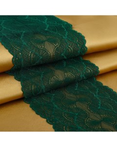 Кружевная эластичная ткань 180 мм 2 7 0 5 м цвет изумрудный Арт узор