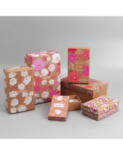 Набор подарочных коробок 6 в 1 Дарите счастье
