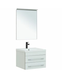 Комплект мебели для ванной Верона New 58 281102 подвесной Белый матовый Aquanet