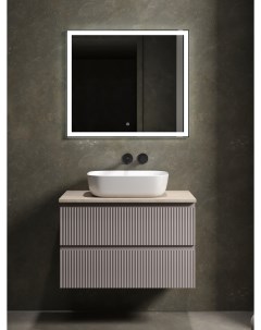 Мебель для ванной Snob R 80 подвесная столешница kreman Doha Soft без отверстия под смеситель Sancos