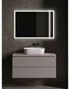 Мебель для ванной Snob R 100 подвесная столешница kreman Doha Soft без отверстия под смеситель Sancos