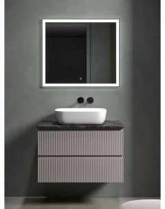 Мебель для ванной Snob R 80 подвесная столешница black sky Doha Soft без отверстия под смеситель Sancos