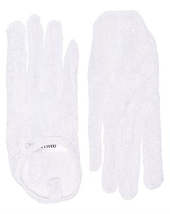 Off white короткие кружевные перчатки один размер белый Off-white