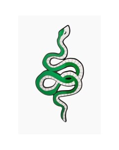 Брошь Змея зеленая Monolama