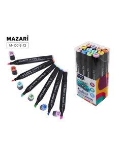 Набор маркеров для скетчинга Fantasia Pastel colors 12 шт Mazari