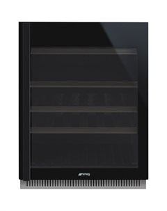 Винный шкаф встраиваемый черное стекло CVI638RN3 Smeg