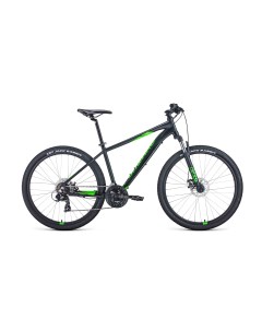 Велосипед Apache 27 5 2 0 Disc 2021 21 черный матовый ярко зеленый Forward