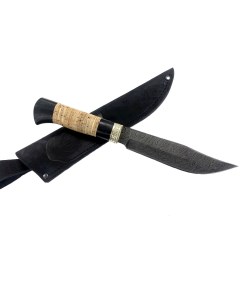 Нож для туризма и рыбалки ВЕРОН 2 1 дамасская сталь береста Медтех
