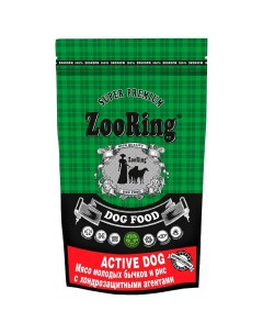 Сухой корм для собак ACTIVE DOG с мясом молодых бычков и рисом для суставов 2кг Zooring