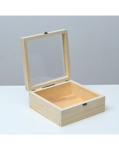 Подарочный ящик 25 25 11 см деревянный крышка оргстекло 3 мм Дарим красиво