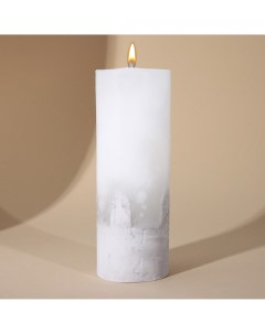 Свеча интерьерная белая с бетоном 14 х 5 см Nobrand