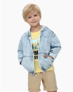Джинсовый жакет куртка oversize с капюшоном для мальчика Gloria jeans