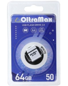 Накопитель USB 2 0 64GB OM 64GB 50 White 50 белый Oltramax