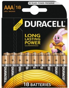 Батарейка LR03 Basic 18шт size AAA Duracell