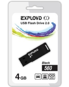 Накопитель USB 2 0 4GB 560 чёрный Exployd