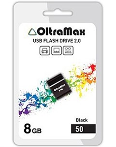 Накопитель USB 2 0 8GB OM008GB mini 50 B 50 чёрный Oltramax
