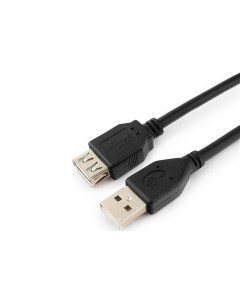 Кабель интерфейсный USB 2 0 удлинитель AM AF 4 5 м Pro экран 2феррит кольца черный пакет Cablexpert