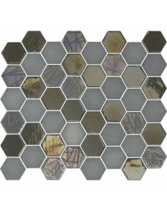 Стеклянная мозаика Sixties Grey 6 29 8х33 см Togama