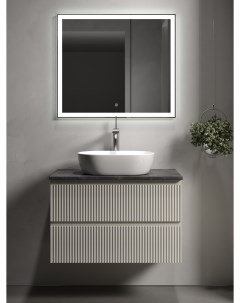 Мебель для ванной Snob R 80 подвесная столешница black sky Beige Soft с отверстием под смеситель Sancos
