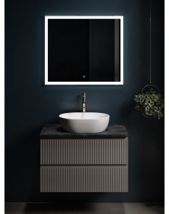 Мебель для ванной Snob R 80 подвесная столешница black sky Doha Soft с отверстием под смеситель Sancos