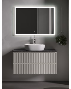 Мебель для ванной Snob R 100 подвесная столешница black sky Beige Soft с отверстием под смеситель Sancos