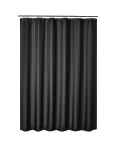 Штора для ванной Black 180x200 см полиэстер цвет черный Swensa