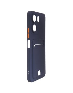 Чехол для Xiaomi Redmi 13C Poco C65 Pocket Matte Silicone с карманом Dark Blue NPM75317 Neypo