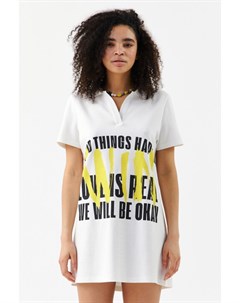Платье футболка мини с воротником поло Befree
