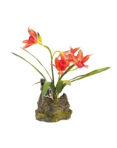 Декоративное растение Orchid red красное 40см Германия Lucky reptile