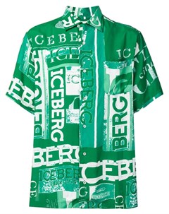 Iceberg рубашка с логотипом l зеленый Iceberg
