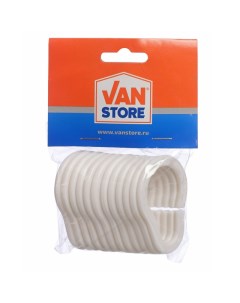 Кольца для занавесок 12шт пластик белый Vanstore