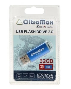 Флешка 30 32 Гб USB2 0 синяя Oltramax