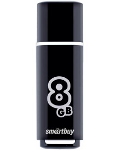 Флешка Glossy 8 ГБ черный SB8GBGS K Smartbuy