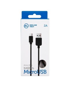 Кабель micro usb usb USB micro USB 2A 20 см черный 0 2 м черный Red line