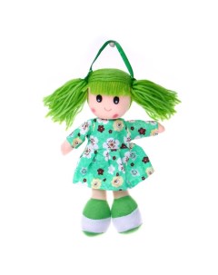 Мягкая игрушка Кукла в ситцевом платье с хвостиками цвета МИКС Nobrand