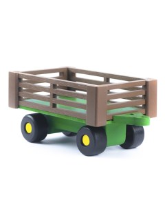 Прицеп для машинки деревянный игрушечный Синий трактор