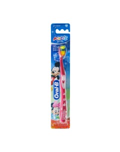 Зубная щетка Kids Mickey Mouse Микки Маус от 2 до 4 лет мягкая розовая Oral-b