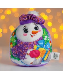 Мягкая игрушка Новый год снеговичок Pomposhki