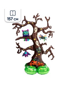 Воздушный ходячий шар фольгированный Дерево с привидениями 157х111 см Anagram