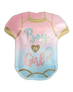 Фольгированная фигура 60 см Боди Boy or Girl Розово голубой Anagram