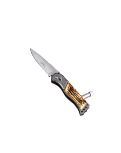 Нож складной полуавтоматический Пескарь клинок 6см с фонариком слон кость Мастер к.