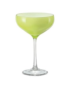 Бокалы для мартини Пралине зеленые 180 мл 4 шт Crystalex