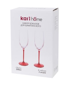 Набор бокалов для шампанского T1172 Kari home