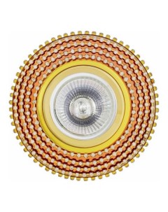 Встраиваемый светильник De Fran MR16 золото зеркальное коричневое стразы прозрачные FT 51 In home
