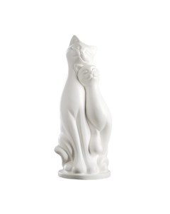 Фигура Пара кошек белая 10х27х10см Хорошие сувениры