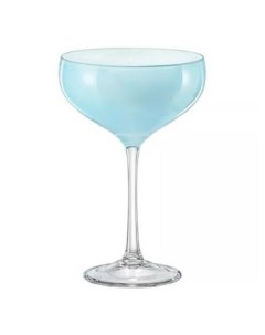 Бокалы для мартини Пралине голубые 180 мл 4 шт Crystalex